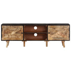 Mueble de TV madera mango rugosa y acacia maciza 140x30x46 cm