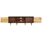 Mueble de TV madera mango rugosa y acacia maciza 140x30x46 cm