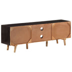 Mueble de TV madera mango rugosa y acacia maciza 140x30x46 cm