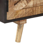 Mueble de TV madera mango rugosa y acacia maciza 140x30x46 cm