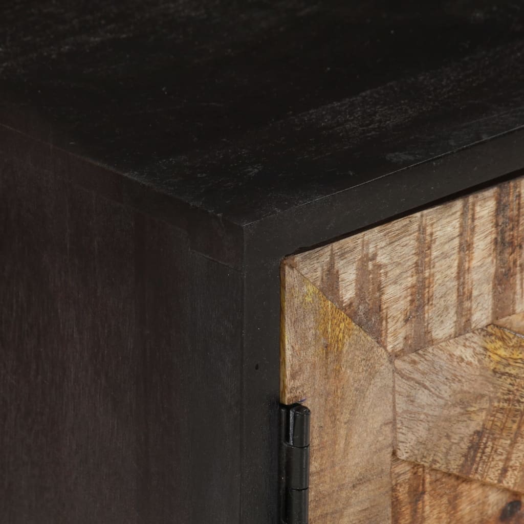 Mueble de TV madera mango rugosa y acacia maciza 140x30x46 cm
