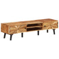 Mueble para TV madera maciza de acacia 145x35x35 cm