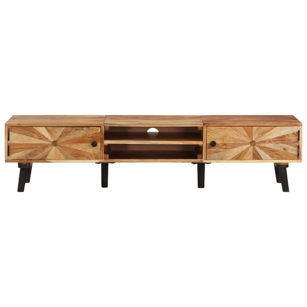 Mueble para TV madera maciza de acacia 145x35x35 cm
