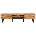 Mueble para TV madera maciza de acacia 145x35x35 cm