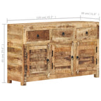 Aparador de madera maciza de mango 110x35x65 cm