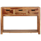 Mesa consola madera maciza de acacia 110x35x75 cm