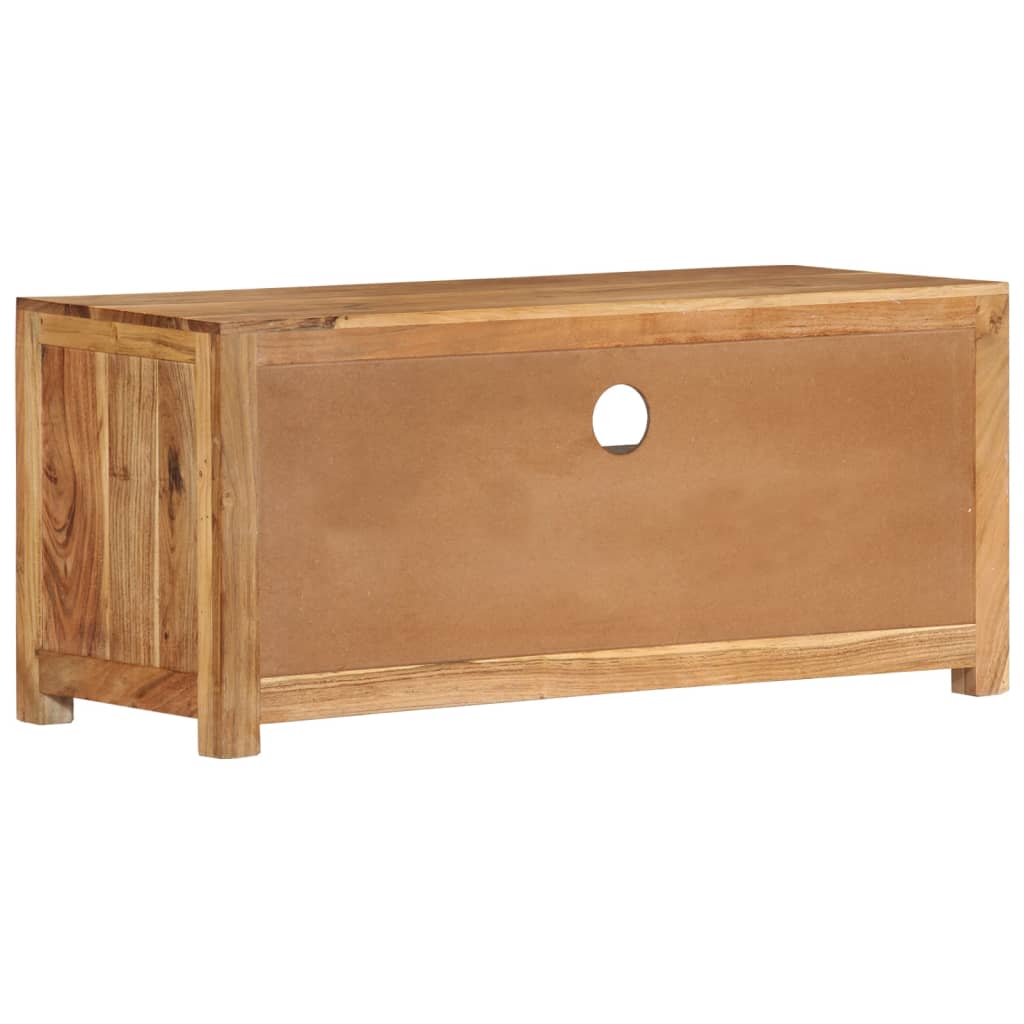 Mueble de TV madera maciza de acacia 88x35x40 cm