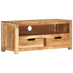 Mueble de TV madera maciza de acacia 88x35x40 cm