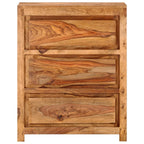 Cómoda de madera maciza de acacia 60x33x75 cm