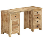 Escritorio con pedestal madera maciza de mango 140x50x77 cm