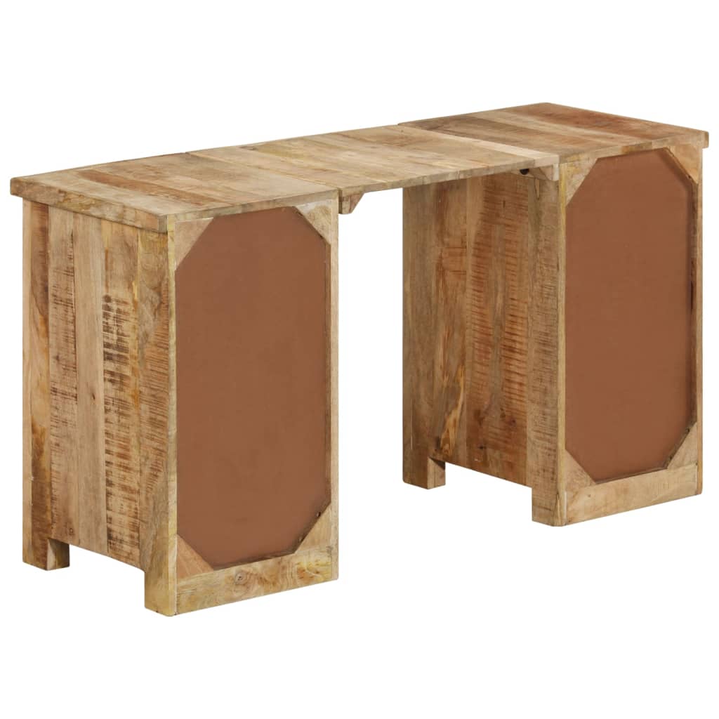 Escritorio con pedestal madera maciza de mango 140x50x77 cm