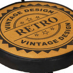 Taburetes cocina 2 uds piel cabra estampado lona marrón negro