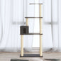 Arranhador para gatos com postes de sisal cinzento escuro 147 cm