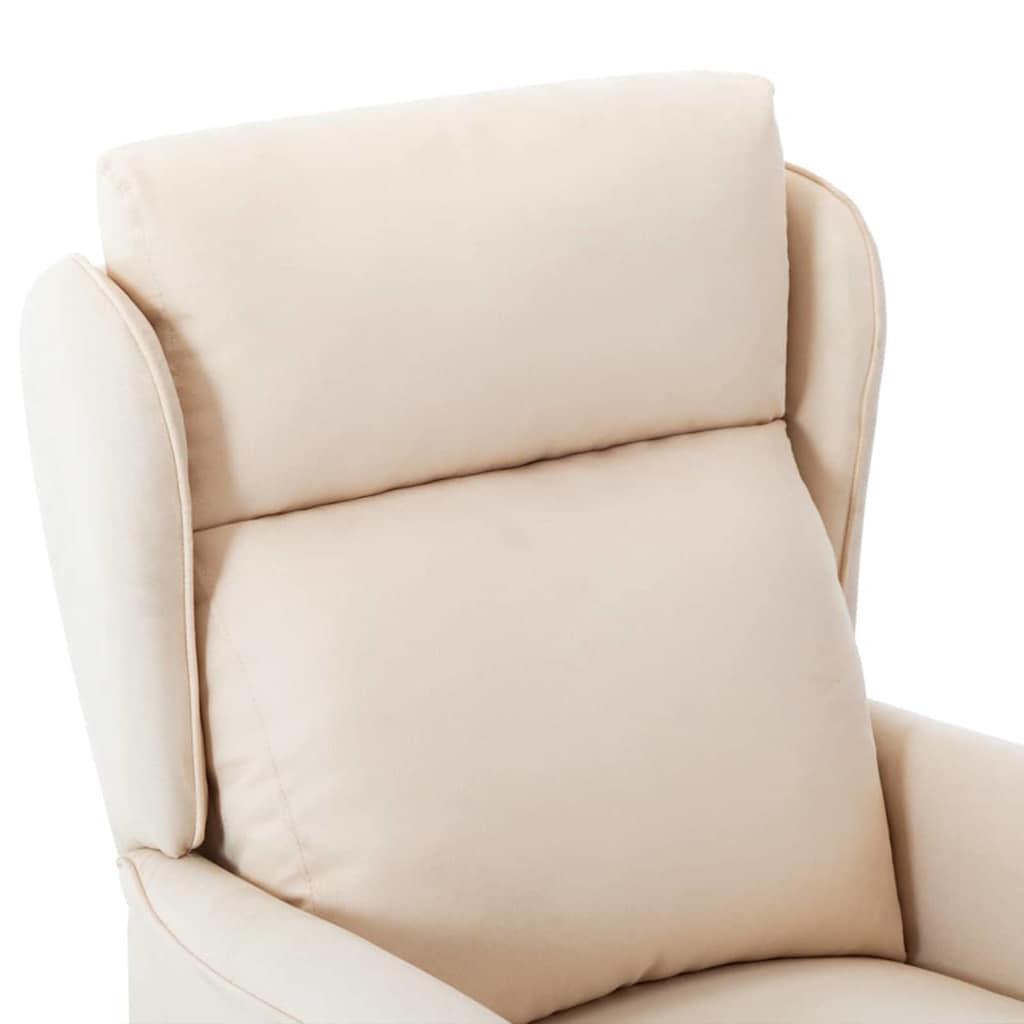 Sillón reclinable Crema 66.5 x 94 x 101.5 cm Poliéster