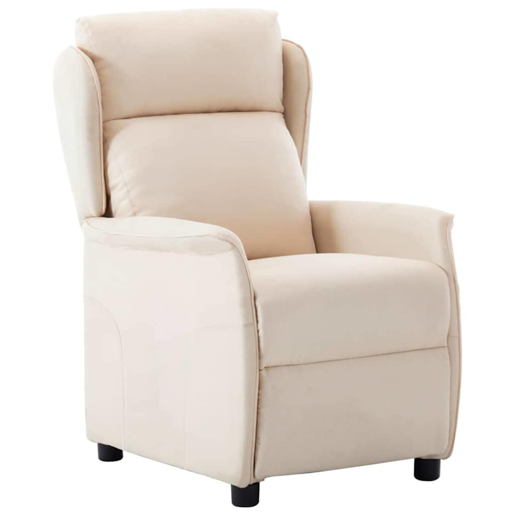 Sillón reclinable Crema 66.5 x 94 x 101.5 cm Poliéster