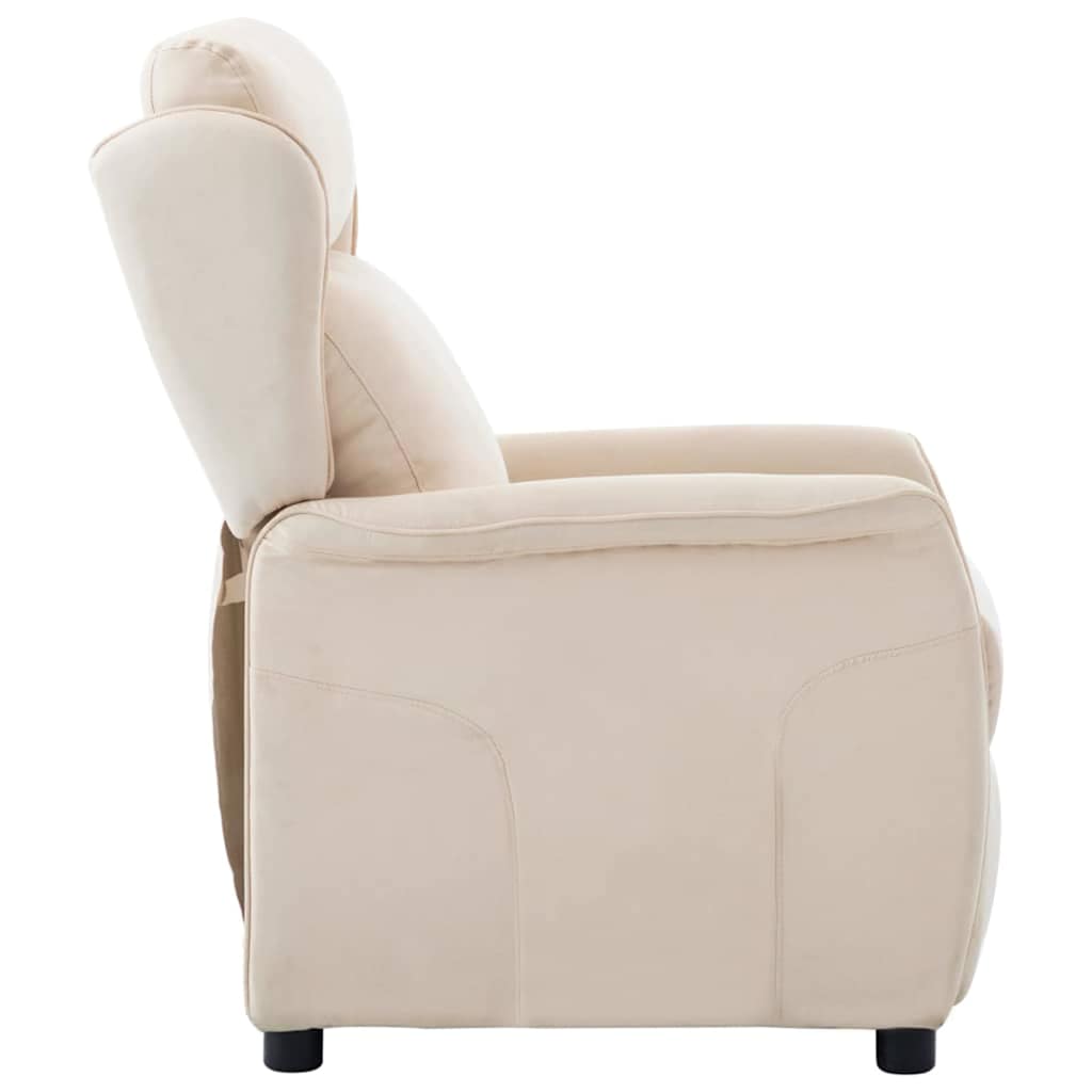 Sillón reclinable Crema 66.5 x 94 x 101.5 cm Poliéster