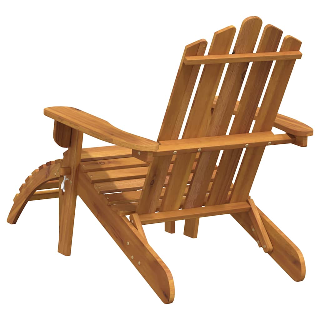 Silla de jardín Adirondack con reposapiés madera acacia maciza