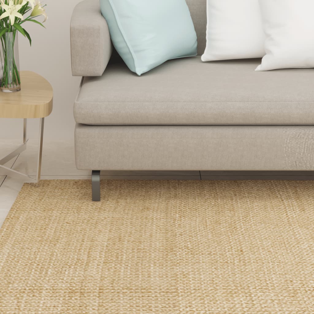 Alfombra de sisal natural 100x100 cm