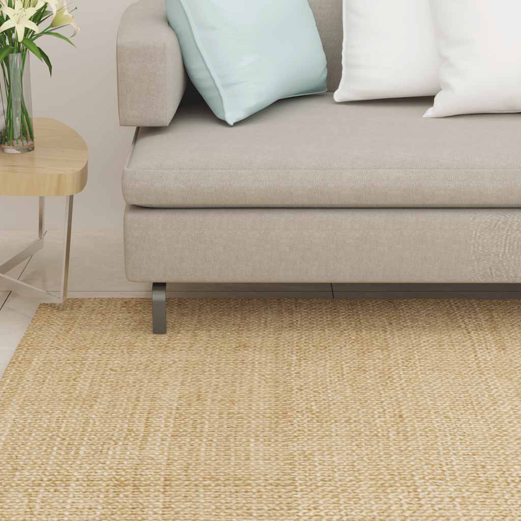 Alfombra de sisal natural 100x100 cm