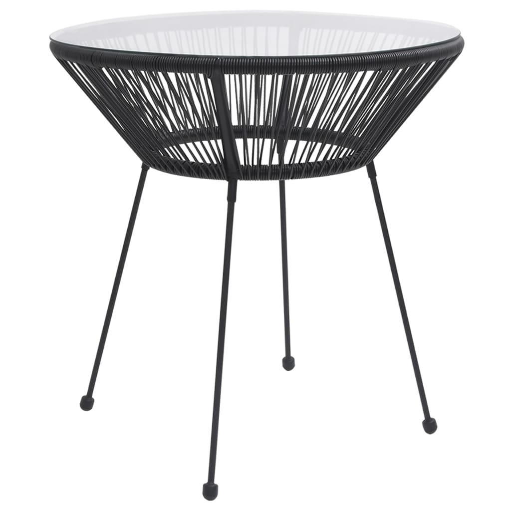 Juego de comedor de jardín 5 piezas negro