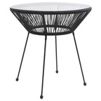 Juego de comedor de jardín 5 piezas negro