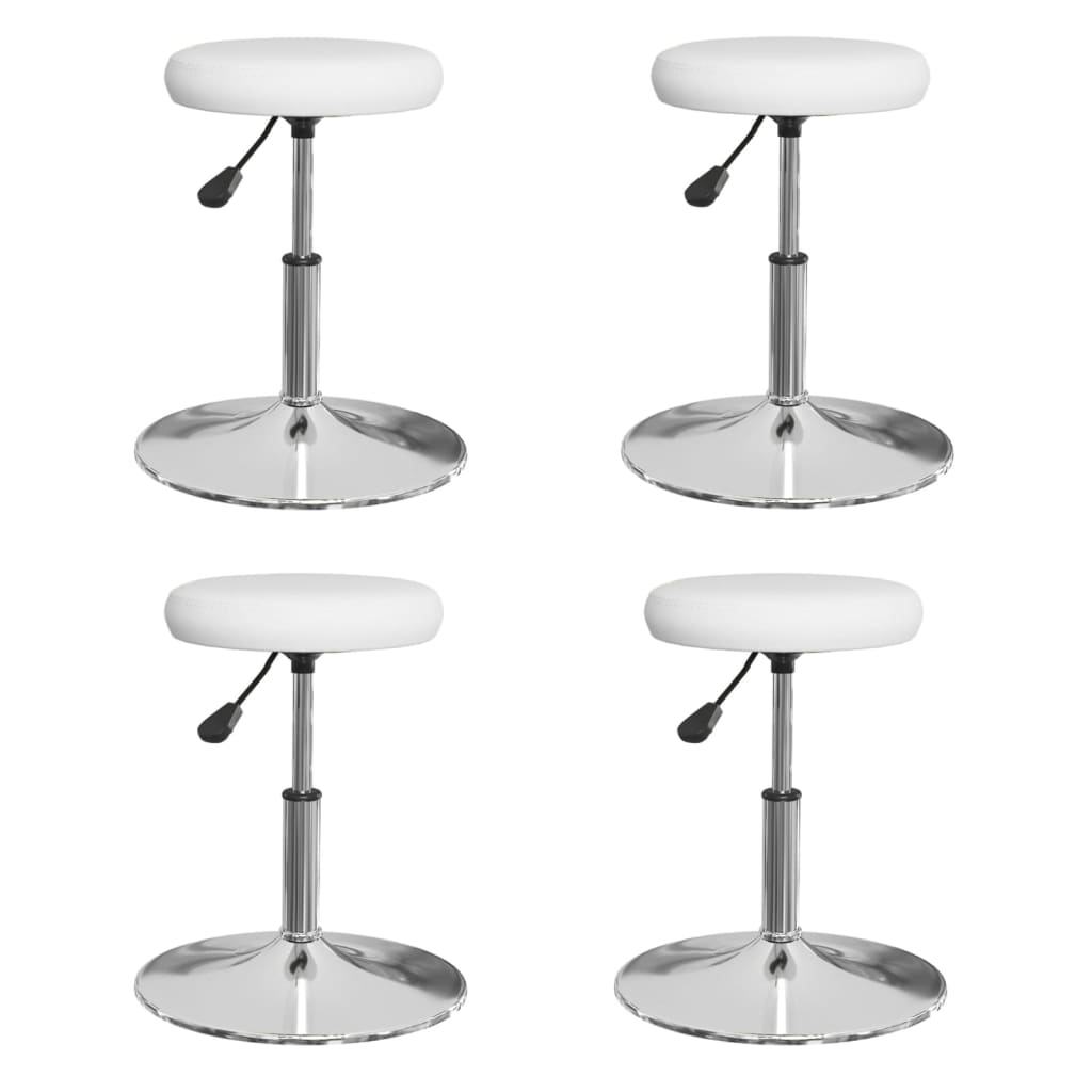 Sillas de comedor 2 unidades cuero sintético blanco