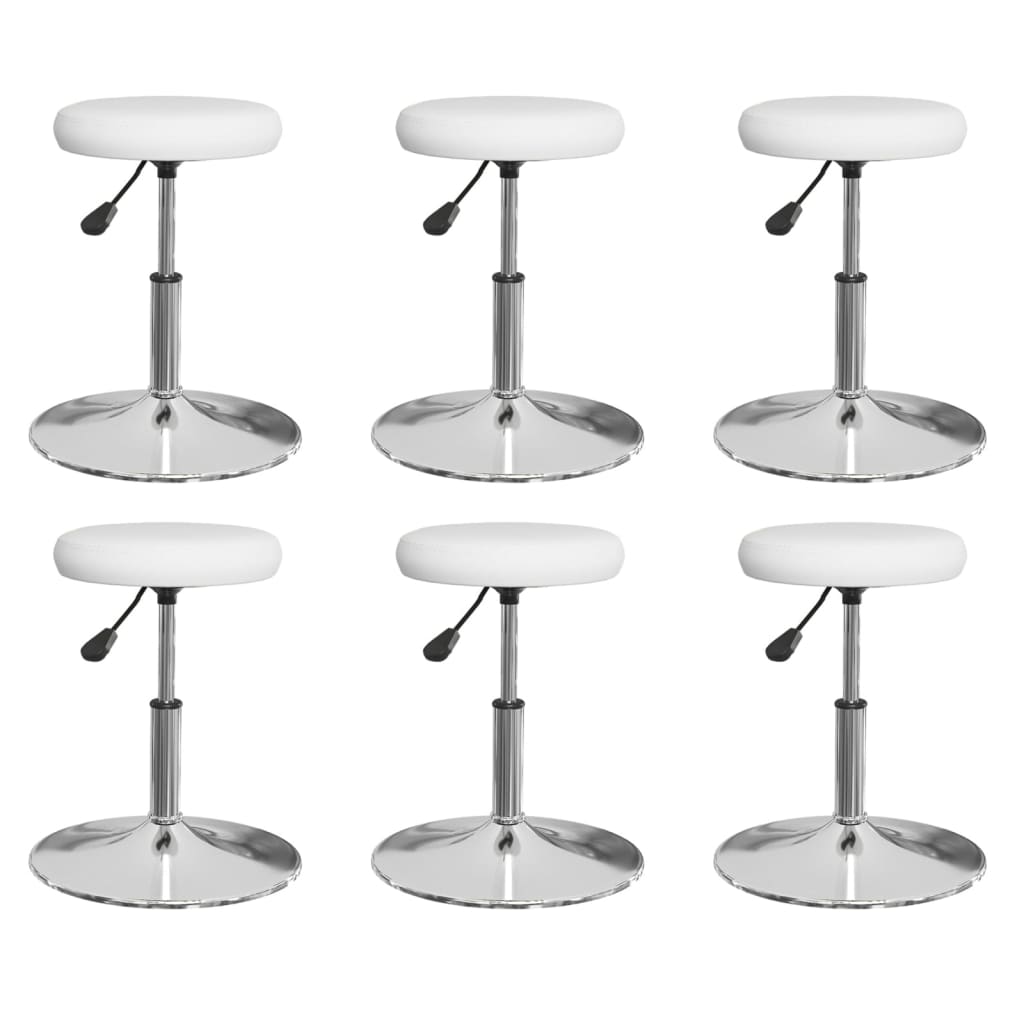 Sillas de comedor 2 unidades cuero sintético blanco