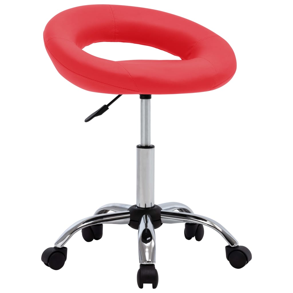 Silla de comedor giratoria cuero sintético blanco