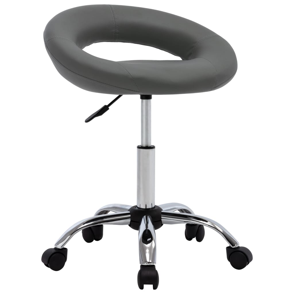 Silla de comedor giratoria cuero sintético blanco