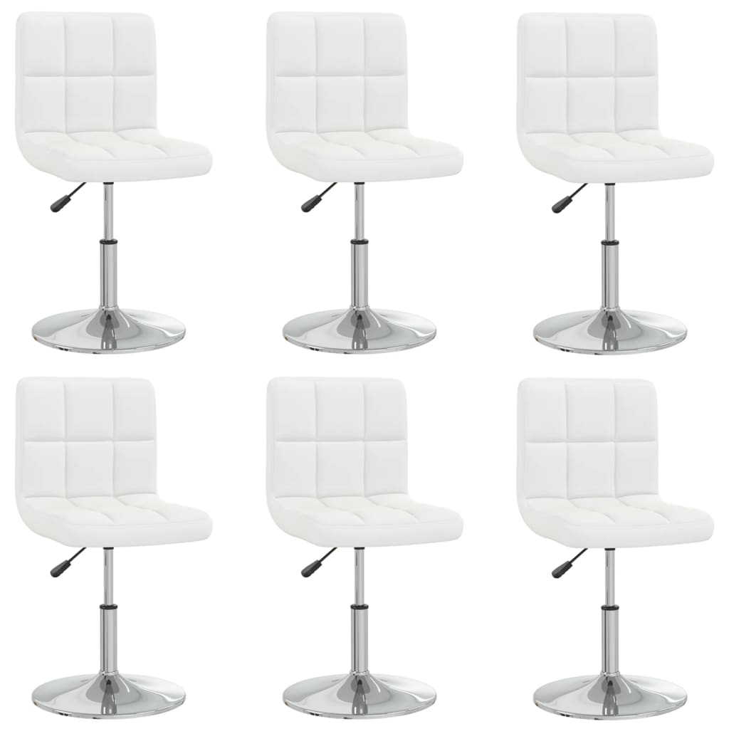 Cadeiras de sala de jantar 2 unidades couro sintético branco
