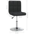 Silla de comedor cuero sintético negra