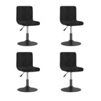 Sillas de comedor giratorias 4 uds de terciopelo gris claro