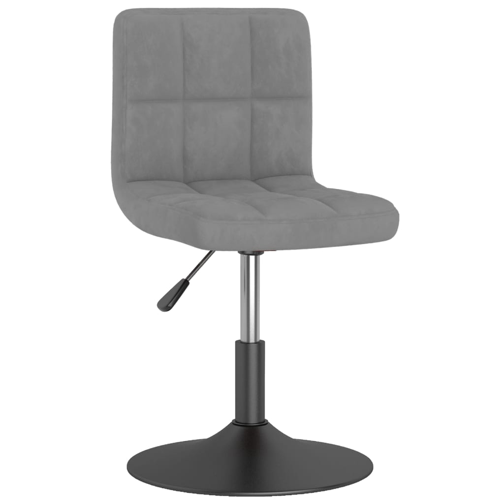 Sillas de comedor giratorias 4 uds de terciopelo gris claro