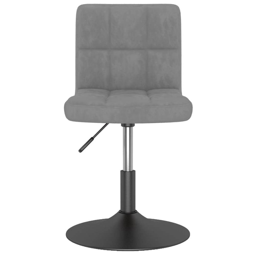 Sillas de comedor giratorias 4 uds de terciopelo gris claro