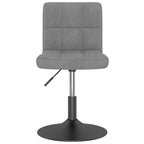 Sillas de comedor giratorias 4 uds de terciopelo gris claro
