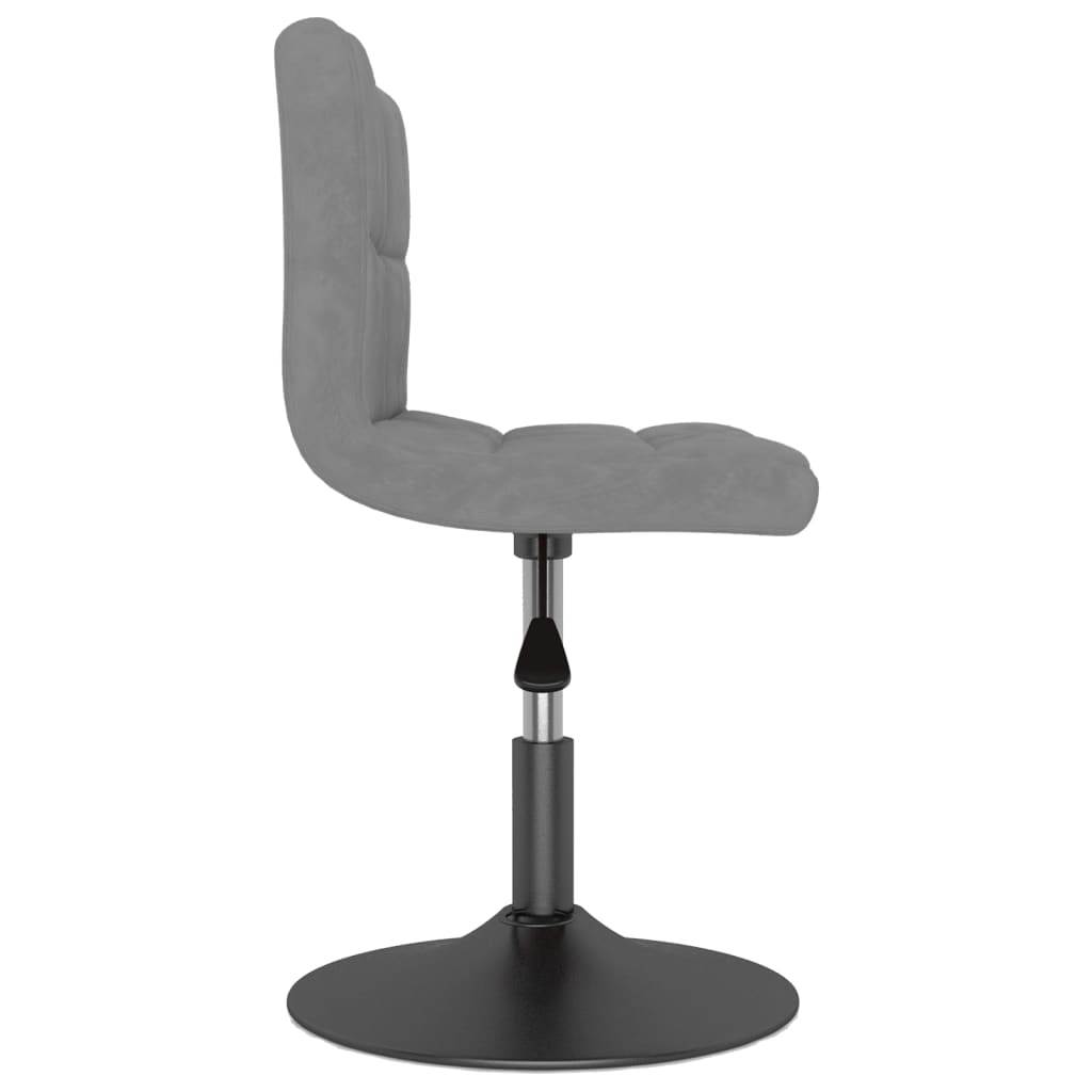 Sillas de comedor giratorias 4 uds de terciopelo gris claro