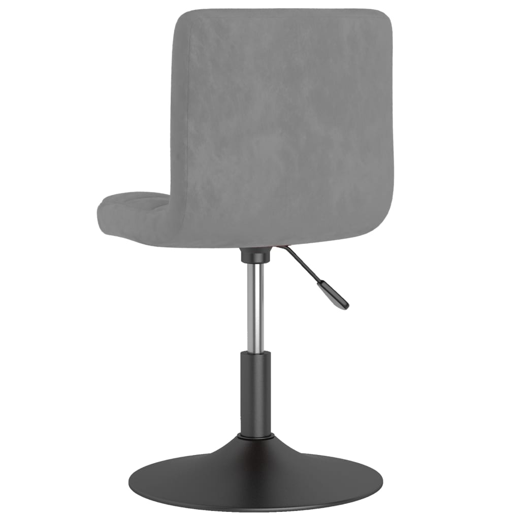 Sillas de comedor giratorias 4 uds de terciopelo gris claro