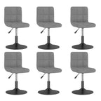 Sillas de comedor giratorias 4 uds de terciopelo gris claro