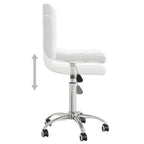Silla de comedor giratoria cuero sintético blanco