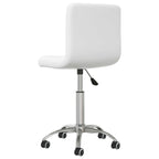 Silla de comedor giratoria cuero sintético blanco