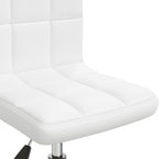 Silla de comedor giratoria cuero sintético blanco