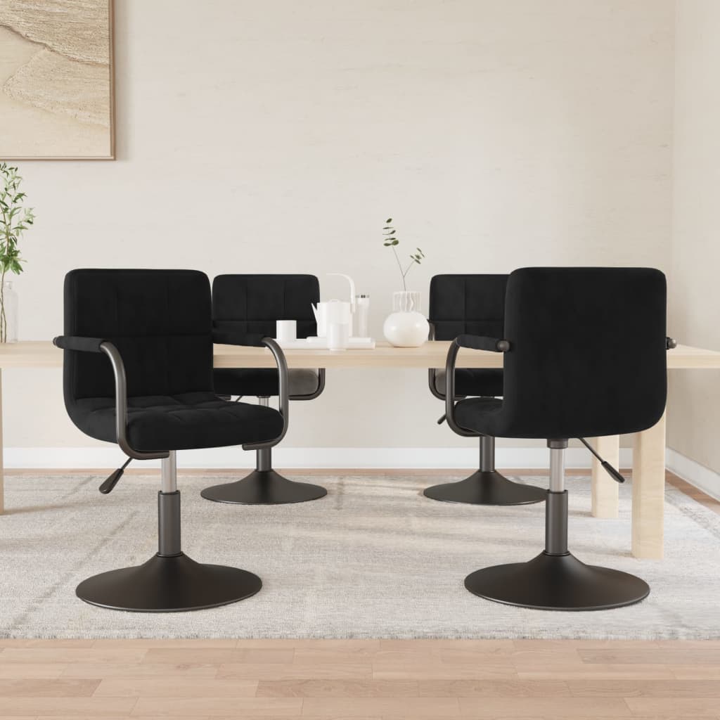 Sillas de comedor giratorias 2 uds de terciopelo gris claro