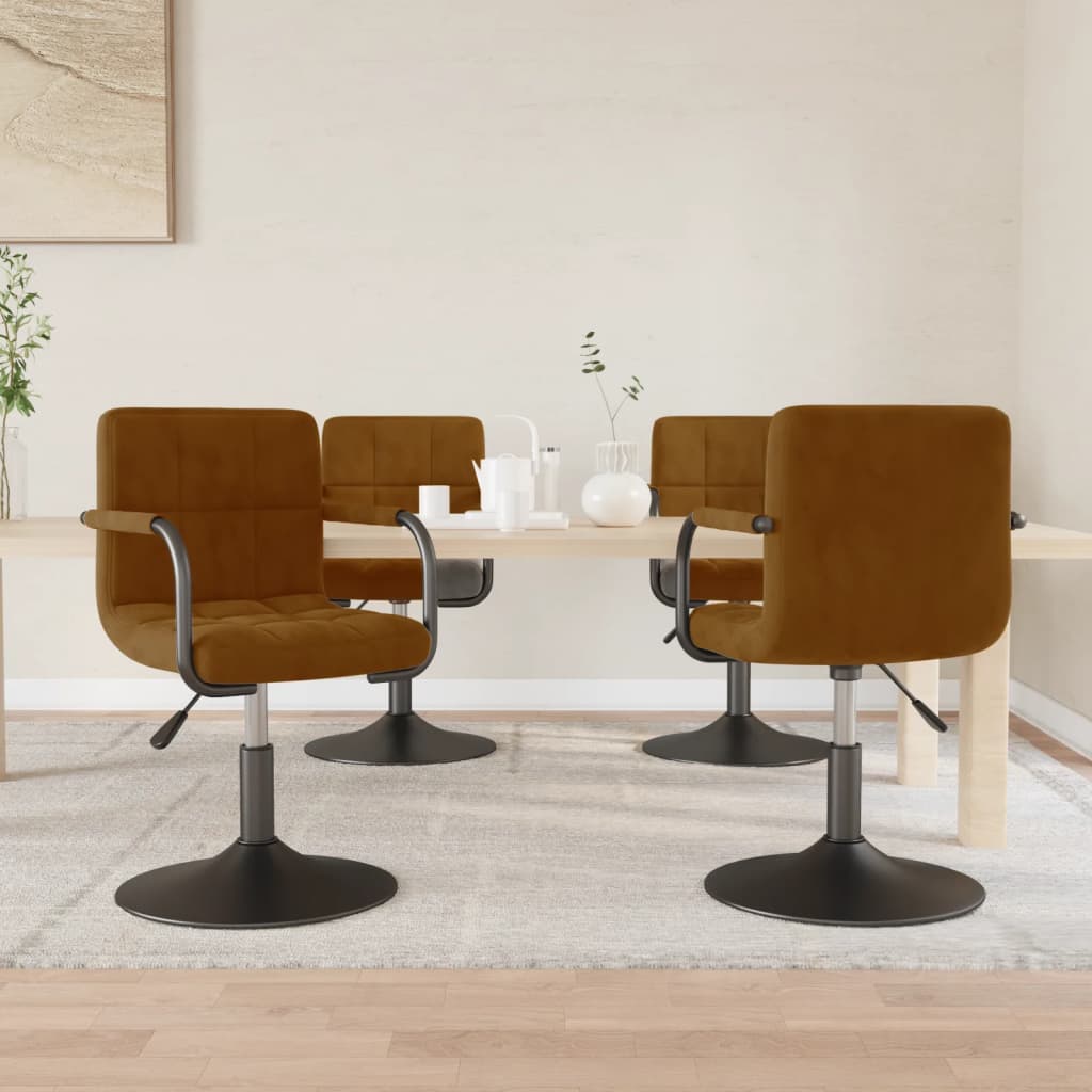Sillas de comedor giratorias 2 uds de terciopelo gris claro