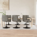 Sillas de comedor giratorias 2 uds de terciopelo gris claro