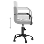 Sillas de comedor giratorias 4 uds de terciopelo gris claro