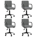 Sillas de comedor giratorias 4 uds de terciopelo gris claro