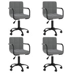 Sillas de comedor giratorias 4 uds de terciopelo gris claro