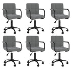 Sillas de comedor giratorias 4 uds de terciopelo gris claro