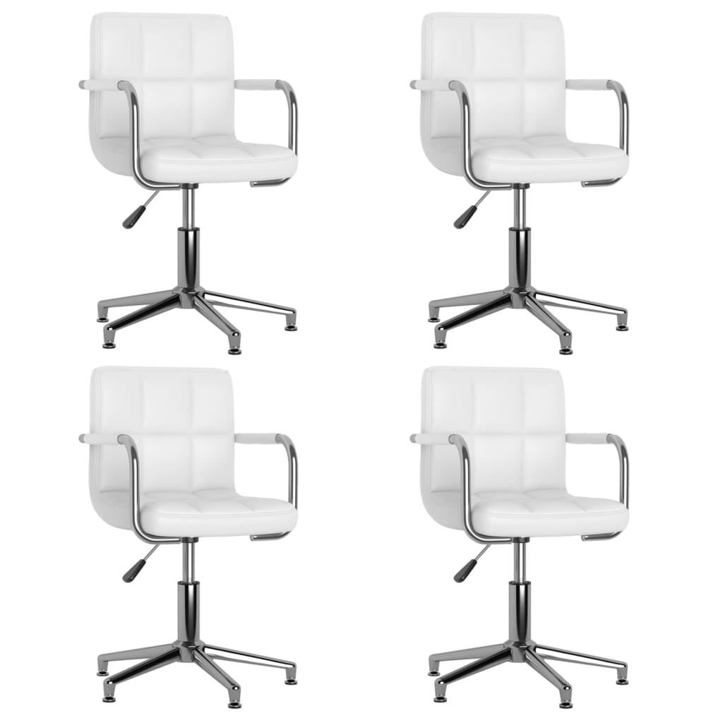 Sillas de comedor giratorias 4 uds de terciopelo gris claro