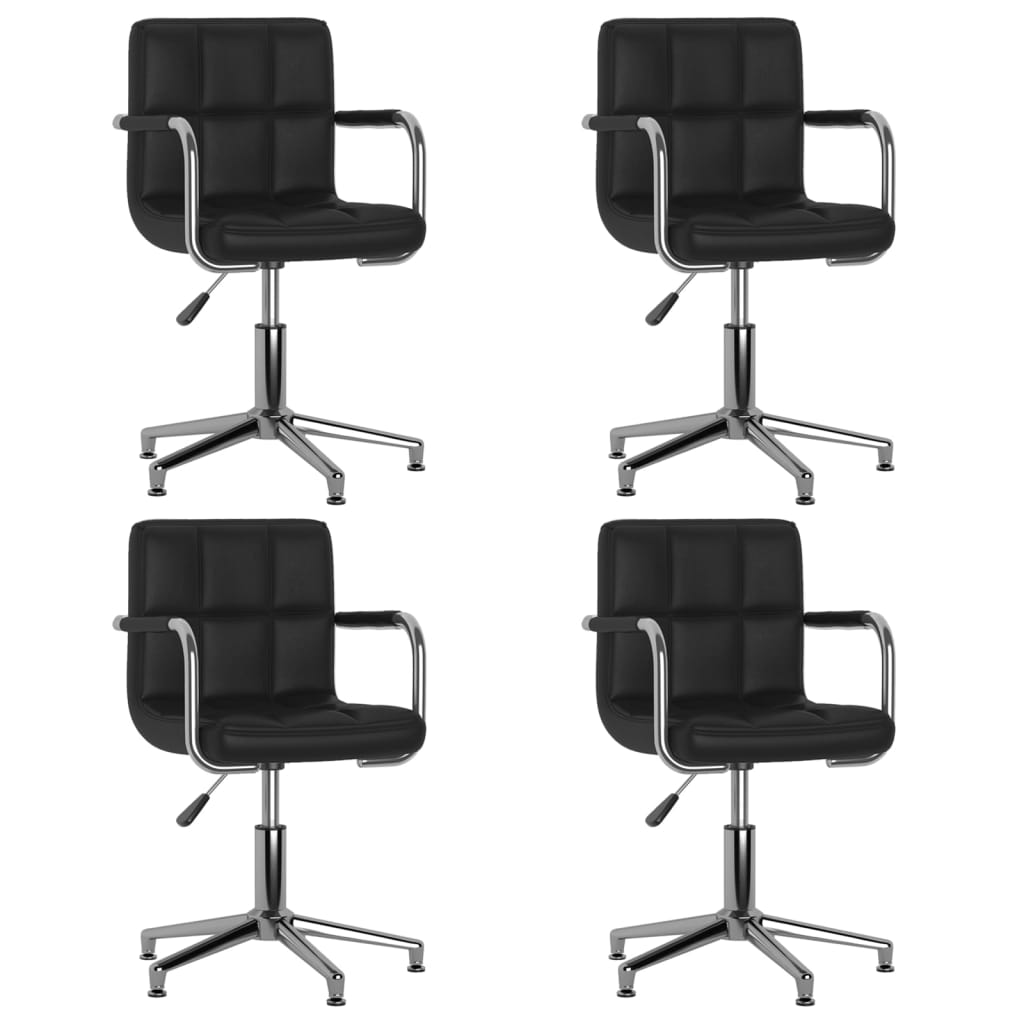 Sillas de comedor giratorias 4 uds de terciopelo gris claro